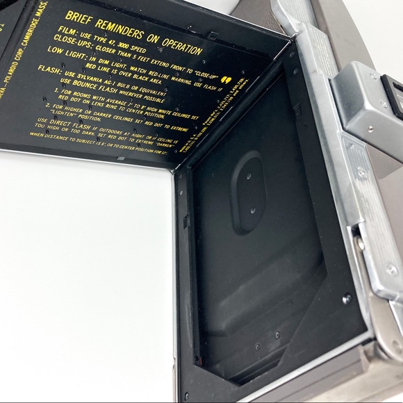 Vintage 1960s Folding Polaroid Land Camera w/ Original Leather Case,Accesories - Picture 4 of 16